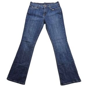 Levis Women Dark Wash Bootcut Jeans Mid Rise Indigo Denim 99 Cotton Size 8L‎